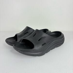 Hoka Ora Recovery Slide 3 Sandals Women’s 9 Black Comfort Cushion Foam Shoes